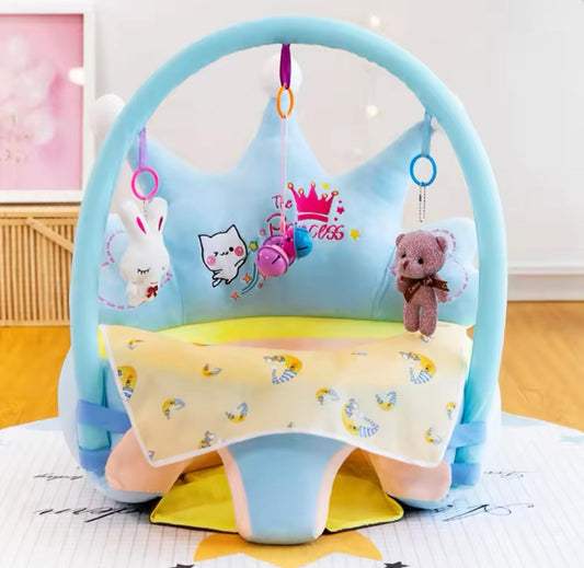 CROWN SEAT BACK SUPPORT WITH TOY BAR - SKY BLUE