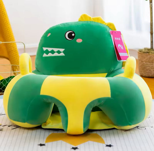Learn to Sit with Back Support Baby Floor Seat New Side Face GREEN CROCODILE